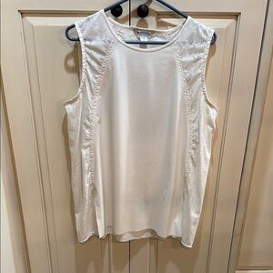 Athleta Cream Sleeveless Blouse with Relaxed Style